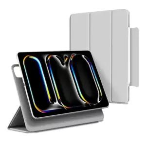 케노 아이패드 에어 13 M2 M3 6세대 7세대 펜슬수납 마그네틱 폴리오케이스 그레이