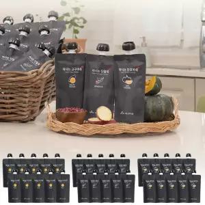 두손푸드 초간편 15초 마시는죽 단팥 고구마 단호박 팥 죽 짜먹는 즉석 간편 파우치 마시는 죽 2세트