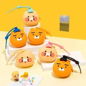 아트박스/카카오프렌즈 카카오프렌즈 땡글이 얼굴형 실리콘 이어폰 파우치