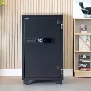 범일금고 TOF106A 지문인식 내화금고 160kg 가정 사무용 저전압알림 서랍 선반