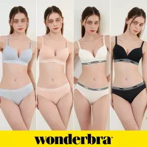 [Wonderbra] 스포츠 아웃밴드 노와이어 브라팬티 8종세트 블루+베이지+화이트+