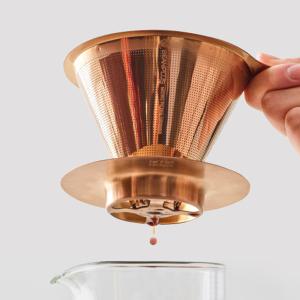 빈플러스 티타늄 스텐 커피 드리퍼 골드(스푼포함) 스텐필터