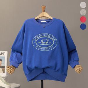 [모노시크] 데이스 레터링 자수 라운드 맨투맨_MNTG071