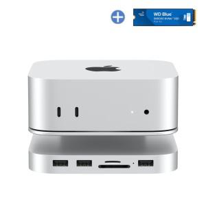 위즈플랫 M470 PRO 맥미니 M4/M4 PRO 전용 도킹스테이션 USB허브 HDMI 4K60Hz M.2 외장SSD 4TB