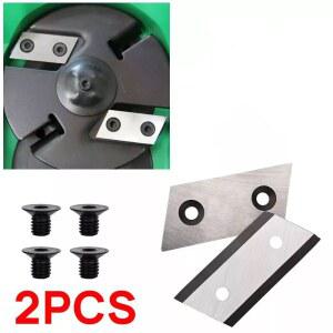 예초기날 나사 포함 교체용 슈레더 블레이드 정원 다지기 나이프 2X