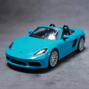 [브라고] 1:24 포르쉐 718 박스터 블루 오픈카 다이캐스트 모형 자동차