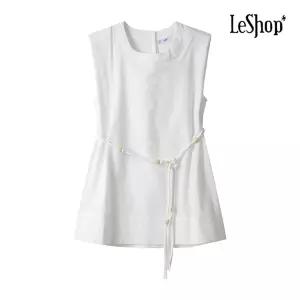 [롯데백화점]르샵 벨트 포인트 슬리브리스 린넨 원피스 (BP4OP065A)