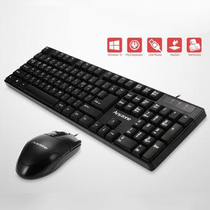 ANYZONE 유선 키보드 마우스 세트 멤브레인 키보드와 USB 광마우스 세트 (실리콘 키스킨 제공)