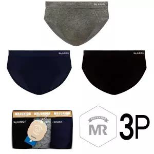 [하프클럽/제이투와이]남학생 청소년 면삼각팬티 3매 주니어팬티 남아면팬티 면95