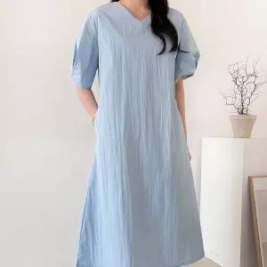 [하프클럽/](OP)바스락블루밍원피스 여름 반팔 원피스