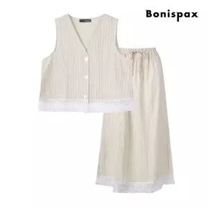 [롯데백화점]보니스팍스 배색 스트라이프 스커트 투피스 (XP5OP014M0)