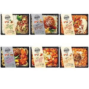아워홈 온더고 6종 종류별 6팩 우삼겹외(함박,치즈불닭,로제파스타,닭갈비,차돌깍두기)