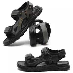 [하프클럽/]찍찍이 스트랩 남성 여름샌들 3cm 플랫폼 굽높이샌달