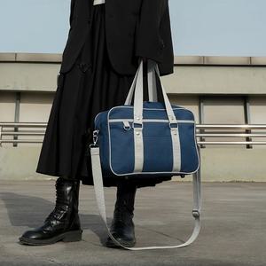 메신저백 대용량 캔버스 학교 가방 JK 유니폼 기본 스타일 여성 학생 일본식 싱글 숄더 핸