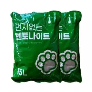 스마일 먼지없는 벤토나이트 고양이모래 대용량 15L x 2개