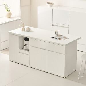 나무뜰 시오 E0 이지수납 광파오븐 인조대리석 아일랜드 홈바 식탁 렌지대 수납장 2000X750 YDF294C