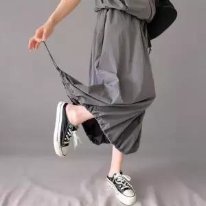 /신상오픈런 여성 오버사이즈 후드 민소매 롱스커트 세트