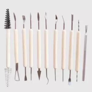 도예 도자기 조각 도구 11종 세트 점토 조소 찰흙 공예 공방 조각도