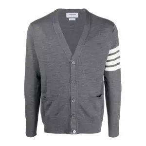 [명품] 25FW 4바 스트라이프 울 가디건 미드그레이 MKC002A Y1014 038