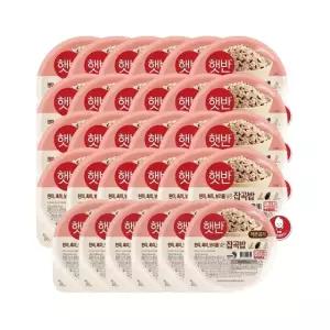 햇반 잡곡밥 한달팩 210g x24개+증정 잡곡밥 130g x6개 (총 30개)