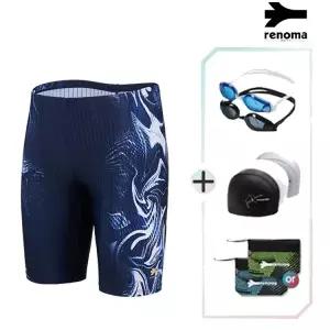 [롯데백화점]레노마 남성4부실내수영복수경수모세트 MS2F807SET_NV