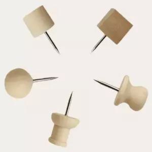 원목 압정 180개입 우드 나무 압정핀 압핀 예쁜압정 게시판 메모 보드 안내 고정 파티션핀