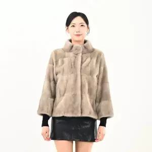 우진모피(WJ) 코펜하겐 퍼 휘메일 실버블루 기본 밍크코트(252) 국내생산 본사직영