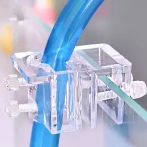 수족관 어항 튜브 에어 호스 벽면 고정 클립 클램프 산소 발생기 펌프 탱크 홀더