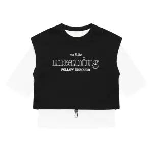 [소이] 여아 베스트 레이어드 7부 티셔츠 23C0783_BK