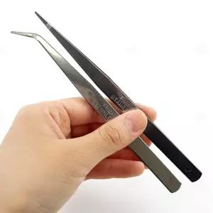 스테인레스 정밀 핀셋 공예용 집게 속눈썹 다꾸 스꾸 폴꾸 탑꾸 스티커 네일 3p