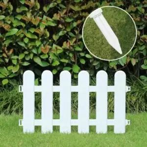 초록정원말뚝형플라스틱울타리5p세트화단분리대 정원울타리 텃밭울타리 조경울타리