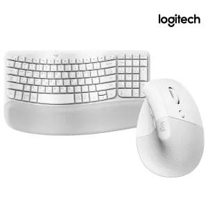 로지텍코리아 웨이브 KEYS 리프트 콤보 인체공학 무선 키보드마우스세트 오프화이트