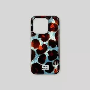 몽댕 Mongdaeng leopard iphone Case Blue,Brown 블루 브라