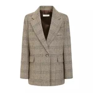 [JJ지고트](대구신세계)울체크 백 버튼 투버튼 재킷 GPAA0JKJ21