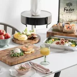 [파베르] FABER 엔드그레인 도마 세트 (대형+중형+거치대)
