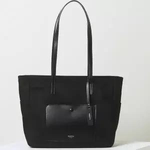 [헤지스](대구신세계)[선물추천][라잇백] 블랙 심플 포켓 나일론 탑집 쇼퍼백 HIBA5F952BK