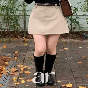 (SL/벨트세트/속바지안감/시즌리스템) 시엘 하이웨스트 A라인 벨트 미니 스커트 sk7507