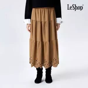 [르샵] 가을 밑단 펀칭 러플 밴딩 스커트 (BP9SK021A)