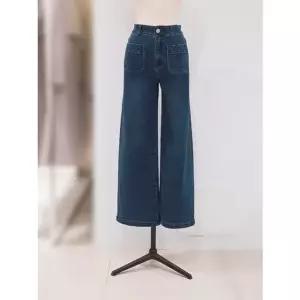 [갤러리아] [SOUP]앞포켓 약기모 세미 와이드？ 데님 팬츠 SBADP31