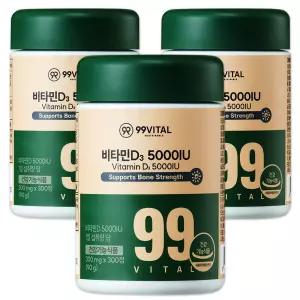 99바이탈 비타민D3 5000IU 300정 X 3개