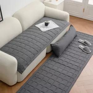 국내제작 사계절 쇼파패드 안심소재 2인용~4인용 파스텔톤부드러운 소프트워싱 논슬립 소파패드 6color