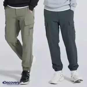 [디스커버리] 24FW 겨울 DMPT75046 남성 남성 기모 테이퍼드 카고조거팬츠 바지 일상
