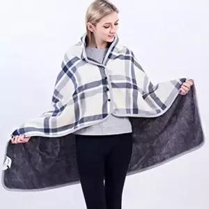 다세코 무릎담요 극세사 체크똑딱이 망토 양털 치마 블랭킷 차량용담요