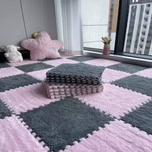 공주 테마 겨울철 플러시 카펫 대형 방음 매트 침실용 거실 바닥 매트 방 꾸미기 배란다 바닥 커버매트