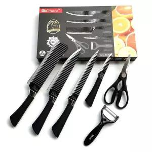 6종 요리용 칼세트 식도 과도 감자칼 가위 고기칼/칼/식칼/주방/부엌/사과/생선/업소용/김치/작업/멀티