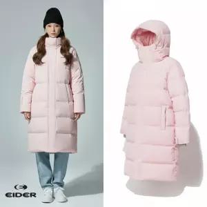 [백화점 출고] 아이더 다운 구스 여성 스테롤 윈드 스토퍼 롱 자켓 인디안 핑크 방풍 패딩 점퍼