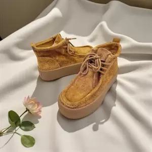 [갤러리아] 고세 데일리 여성 왈라비 스웨이드 통굽 숏부츠 OZA5F053 카멜 5cm