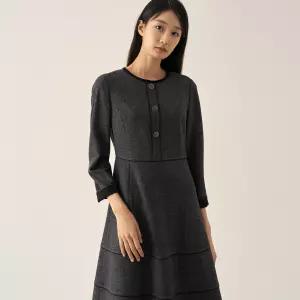 [지센] [피어로즈] 스판 플레어 원피스 LFOPNA02_GR