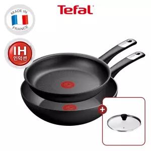 [테팔] 퍼펙트 터치 티타늄 3X 인덕션 프라이팬 2종 (팬24+웍28) +레온유리뚜껑28