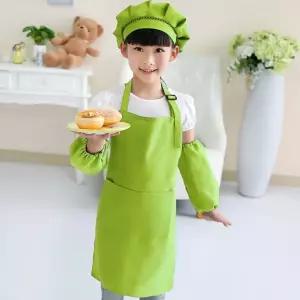 아동 무지 앞치마 쉐프모자 팔토시 풀세트 미술 요리
